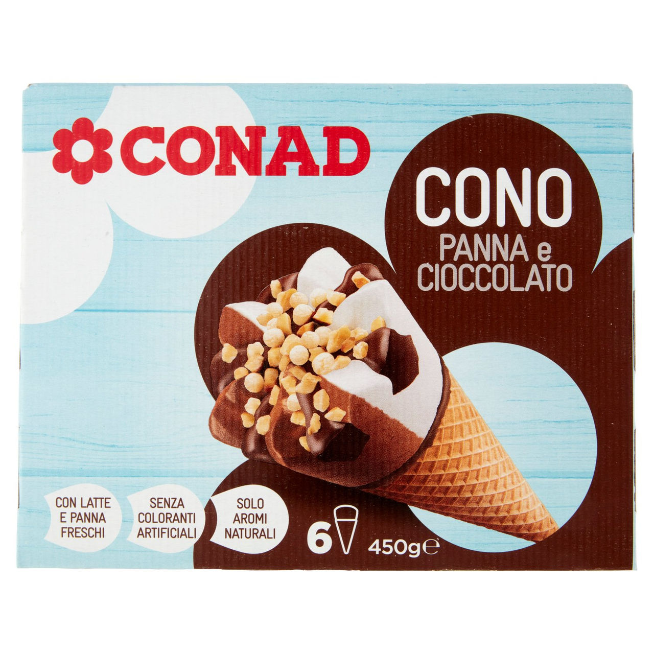 Cono Panna e Cioccolato 6 gelati Conad online