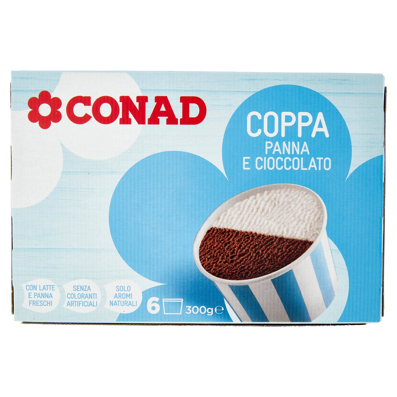 Coppa Panna e Cioccolato 6 Pezzi 300 g Conad