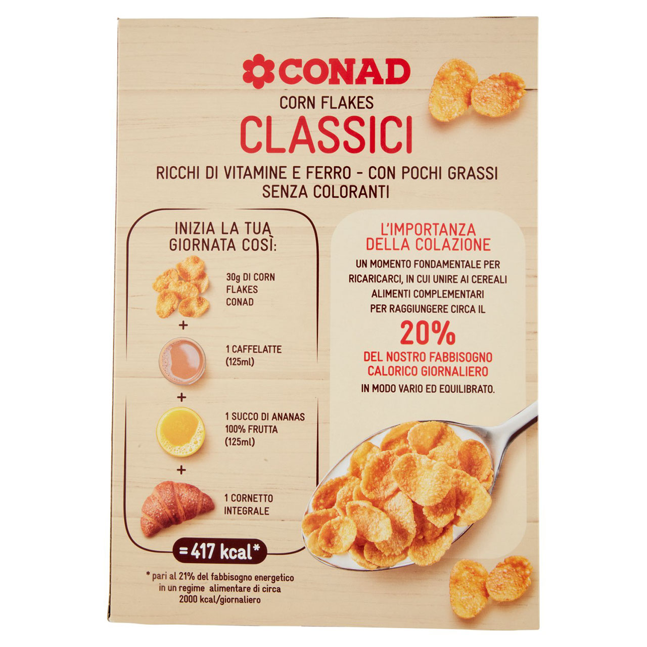 Corn Flakes Classici 375 g Conad