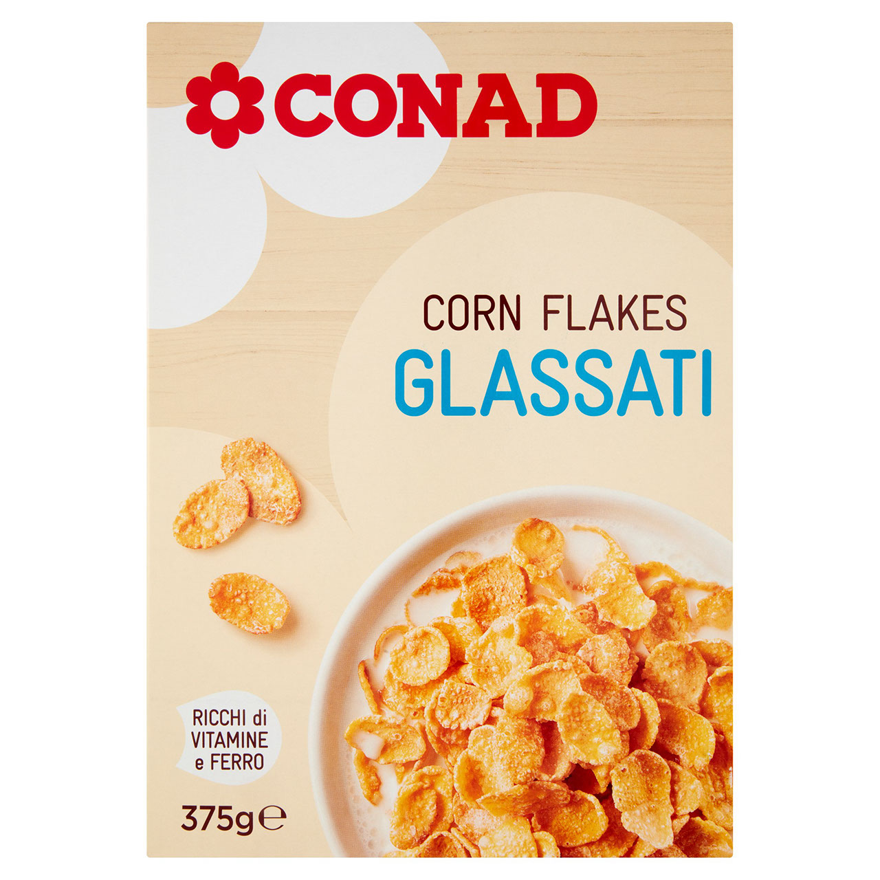 Corn Flakes Glassati 375 g Conad