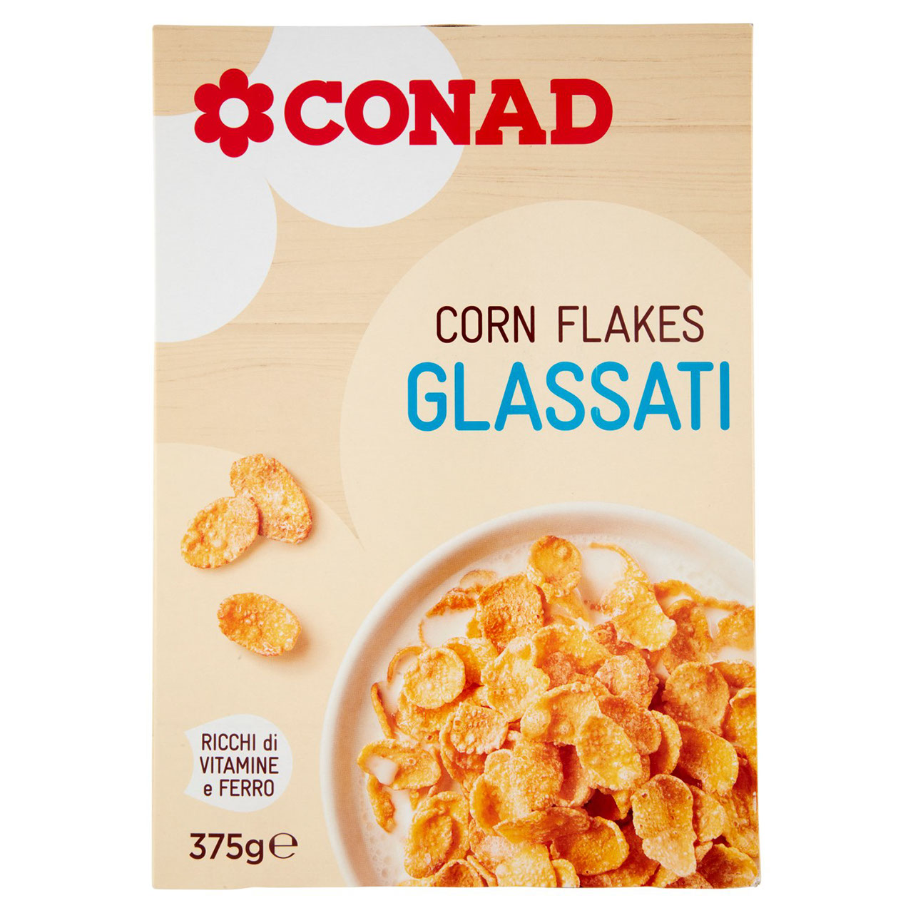 Corn Flakes Glassati 375 g Conad