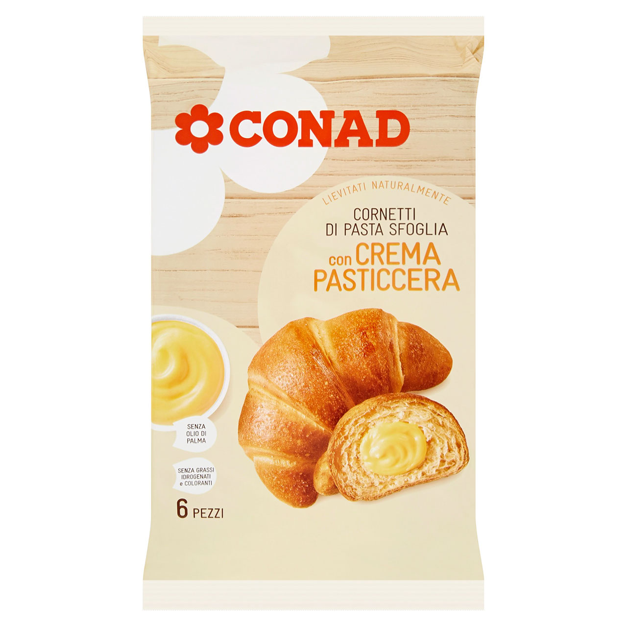 Cornetti di Pasta Sfoglia e Crema Pasticcera Conad