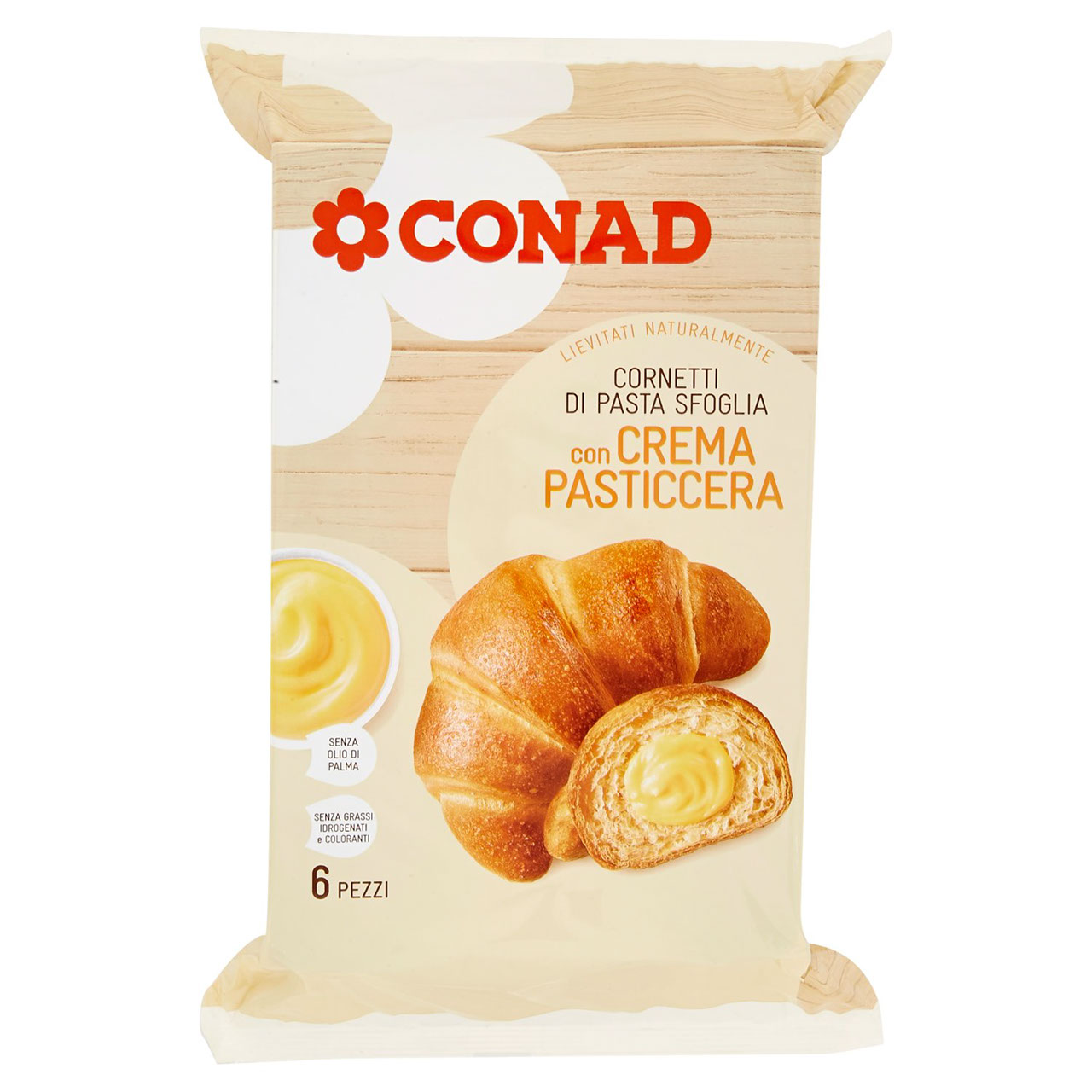 Cornetti di Pasta Sfoglia e Crema Pasticcera Conad