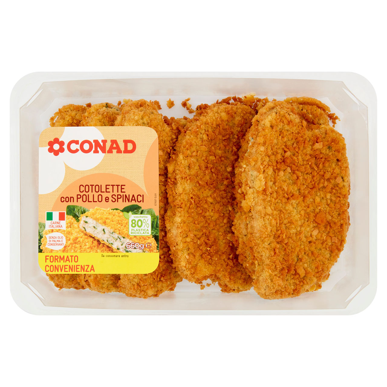 Cotolette Pollo e Spinaci Conad in vendita online