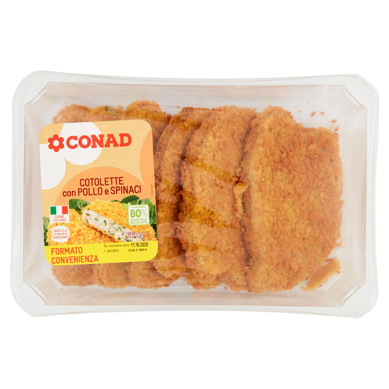 Cotolette Pollo e Spinaci Conad in vendita online