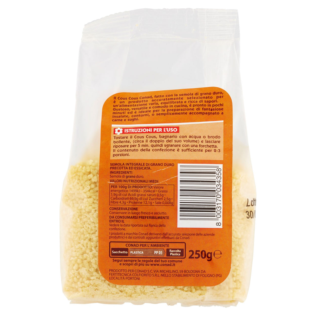 Cous Cous 250 g Conad in vendita online