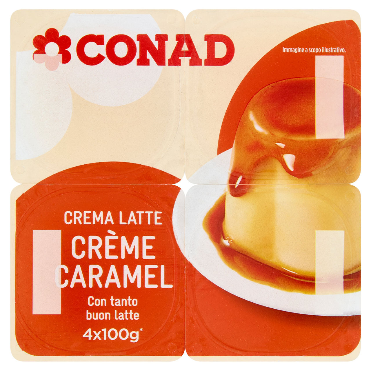 CremaLatte Crème Caramel 4 x 100 g Conad