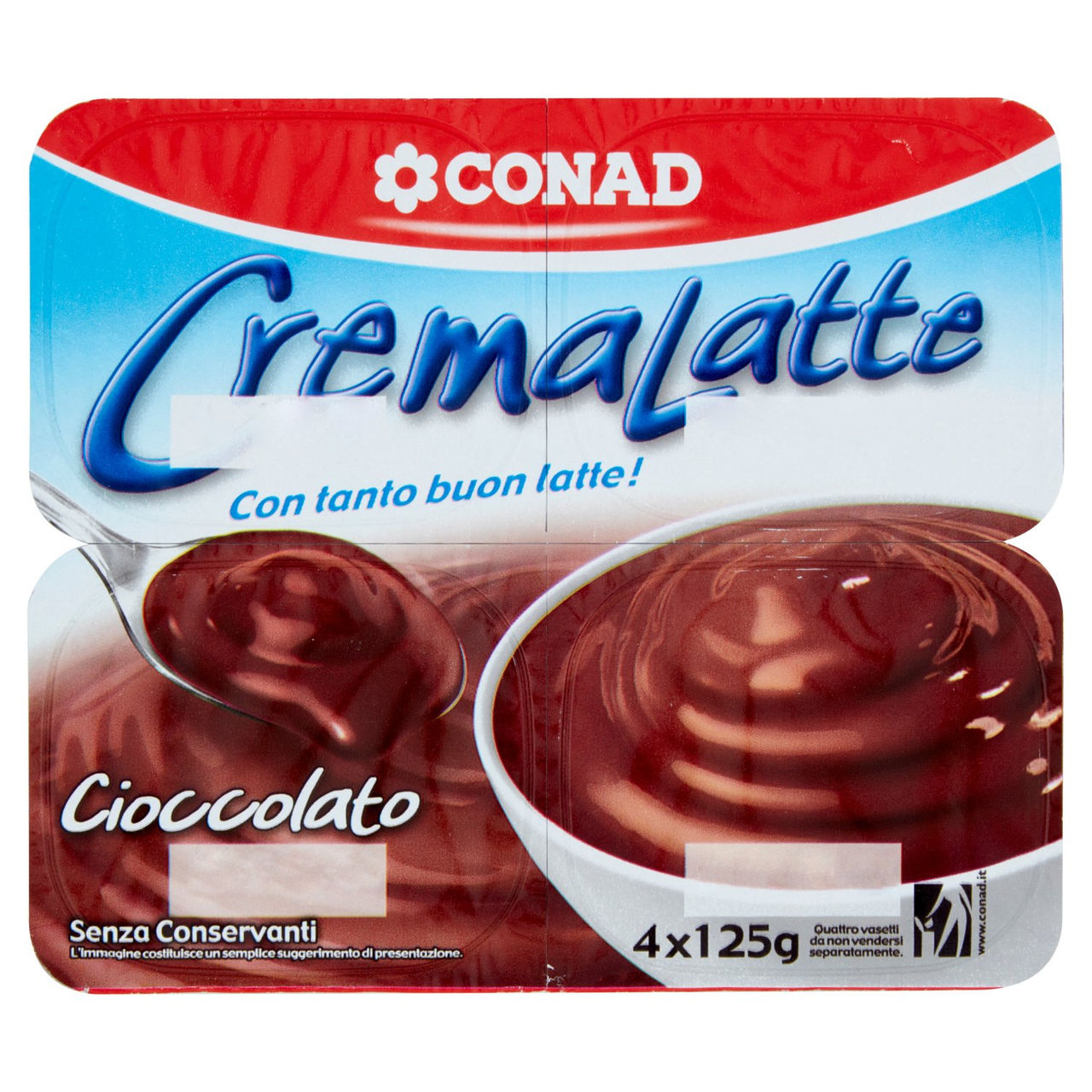 CremaLatte Cioccolato 4 x 125 g Conad