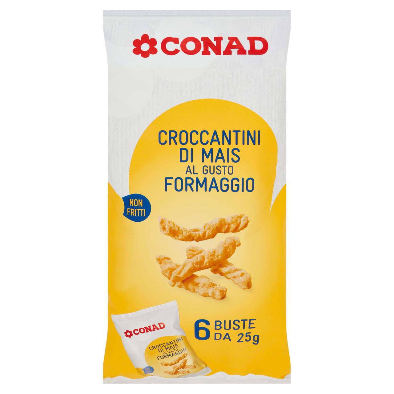 Croccantini di Mais al Gusto Formaggio 6x25g Conad