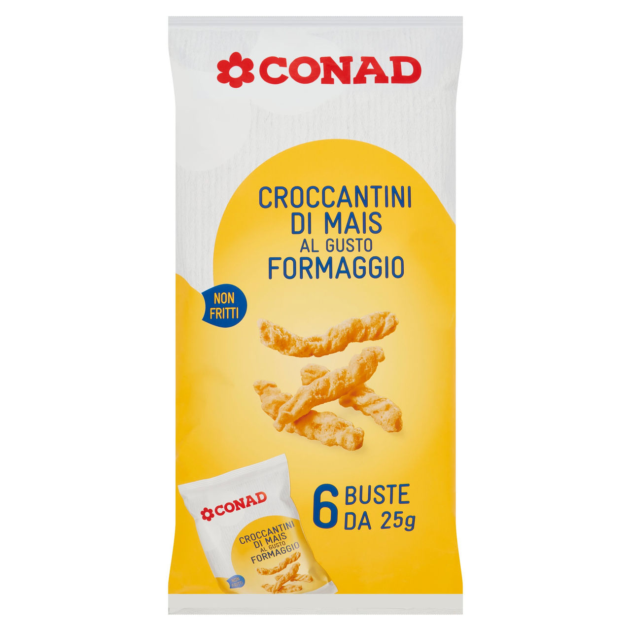 Croccantini di Mais al Gusto Formaggio 6x25g Conad