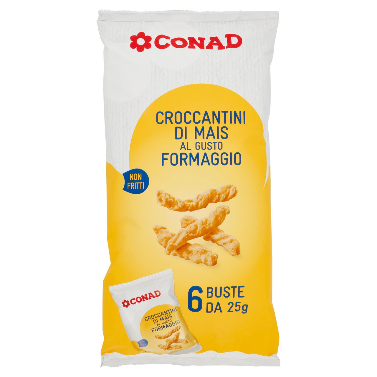 Croccantini di Mais al Gusto Formaggio 6x25g Conad