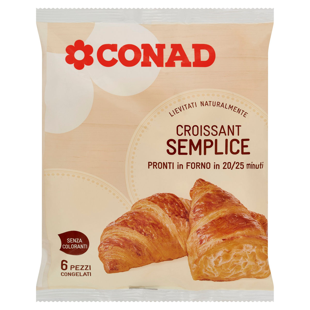 Croissant Senza Farcitura congelati 6 pezzi Conad