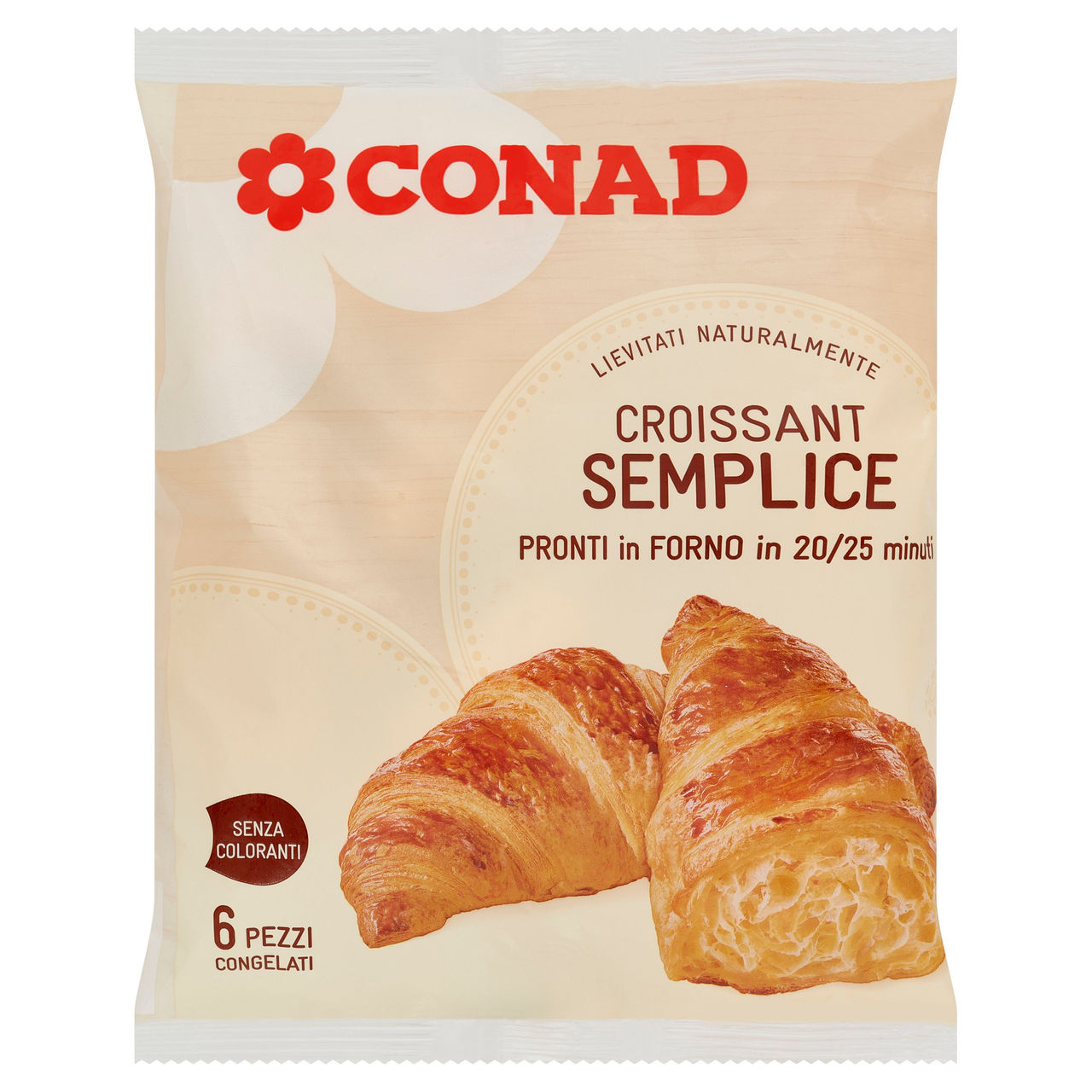 Croissant Senza Farcitura congelati 6 pezzi Conad