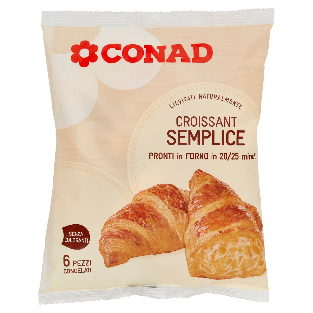 Croissant Senza Farcitura congelati 6 pezzi Conad