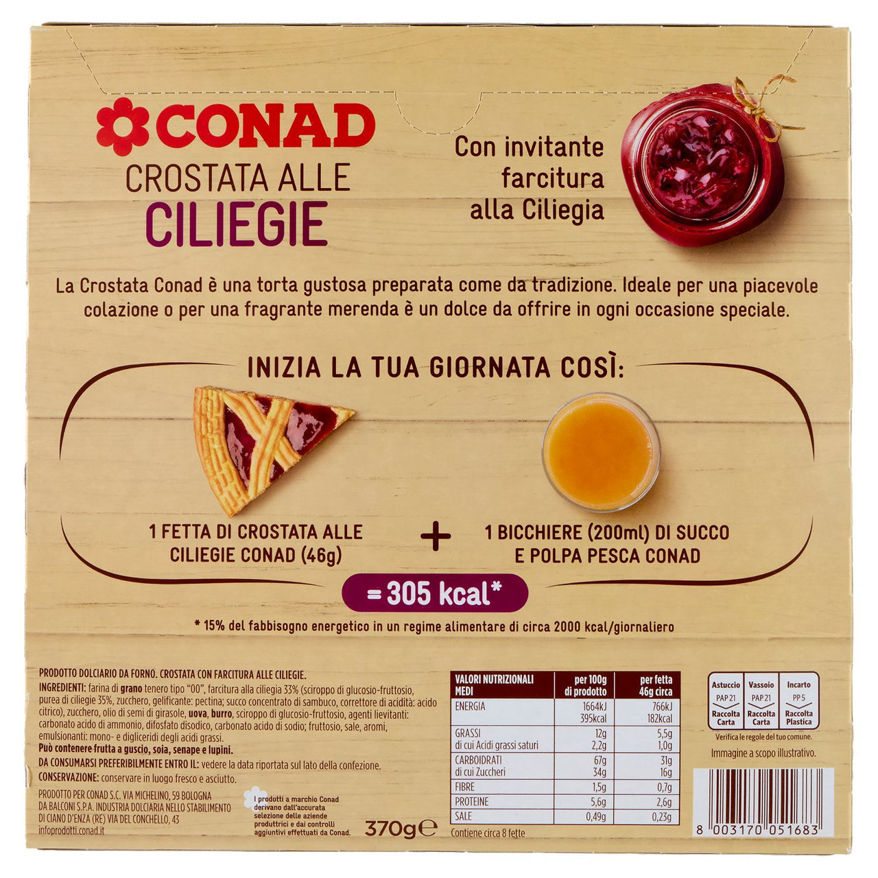 Crostata di Ciliegie Conad in vendita online