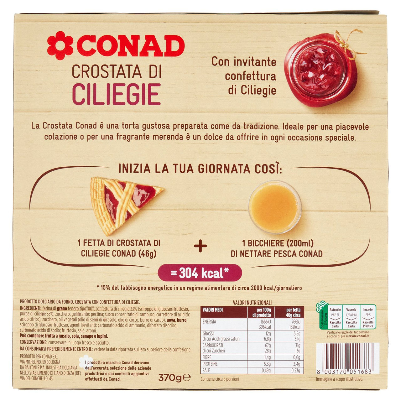 Crostata di Ciliegie Conad in vendita online