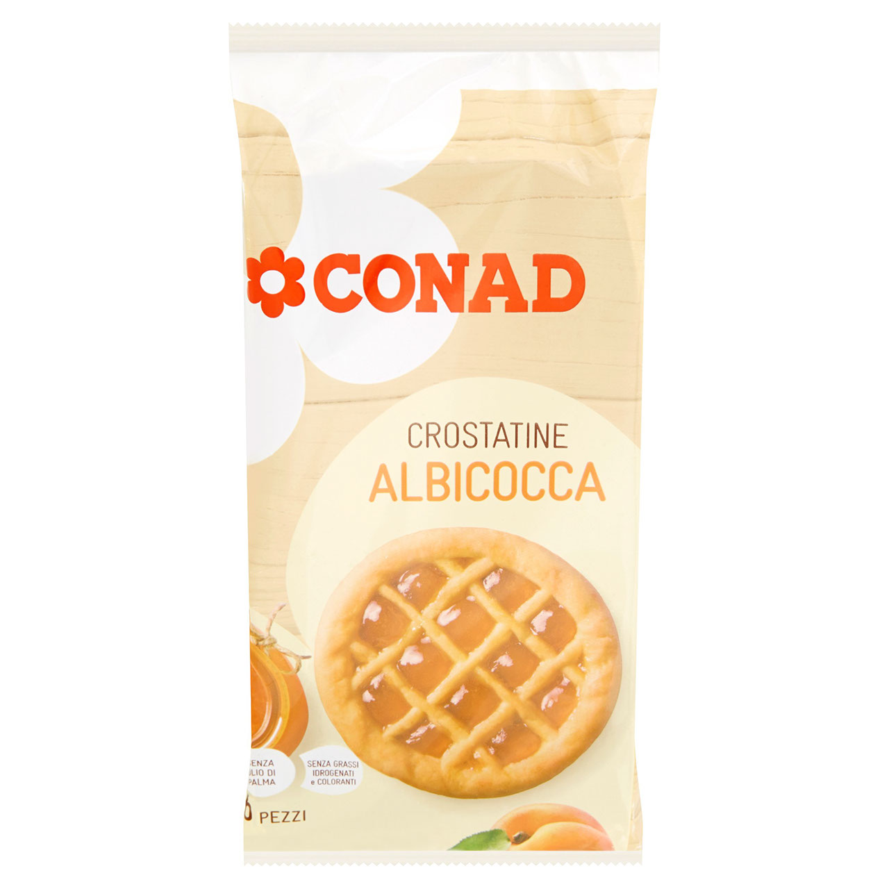 Crostatine Albicocca 6 Pezzi 240 g Conad