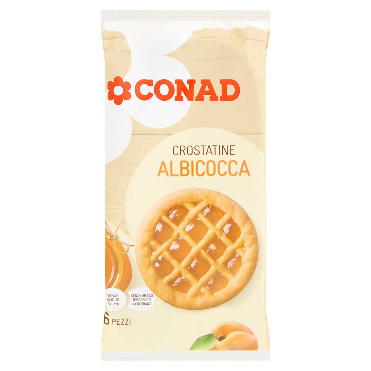 Crostatine Albicocca 6 Pezzi 240 g Conad