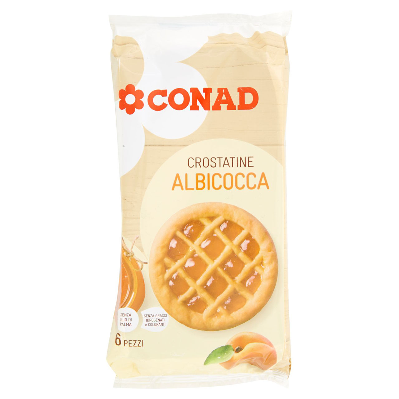 Crostatine Albicocca 6 Pezzi 240 g Conad