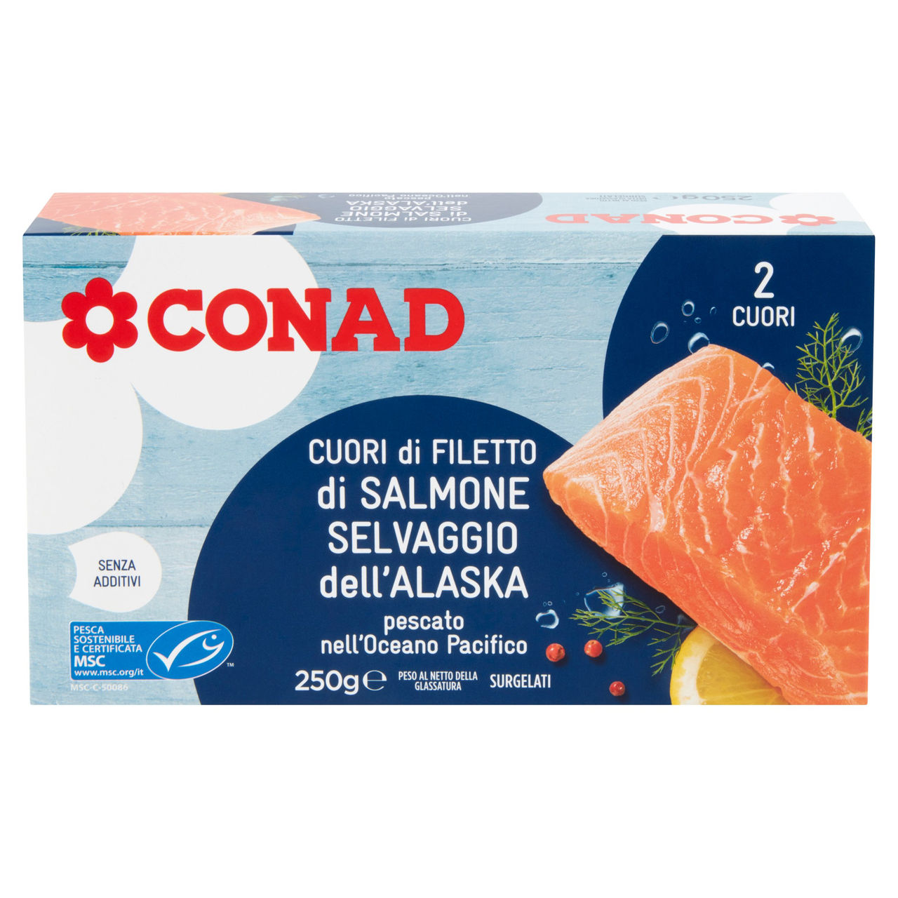 Salmone Selvaggio dell'Alaska Surgelato 250 g