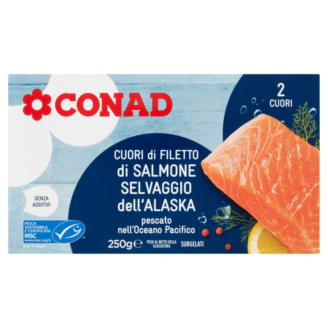 Salmone Selvaggio dell'Alaska Surgelato 250 g