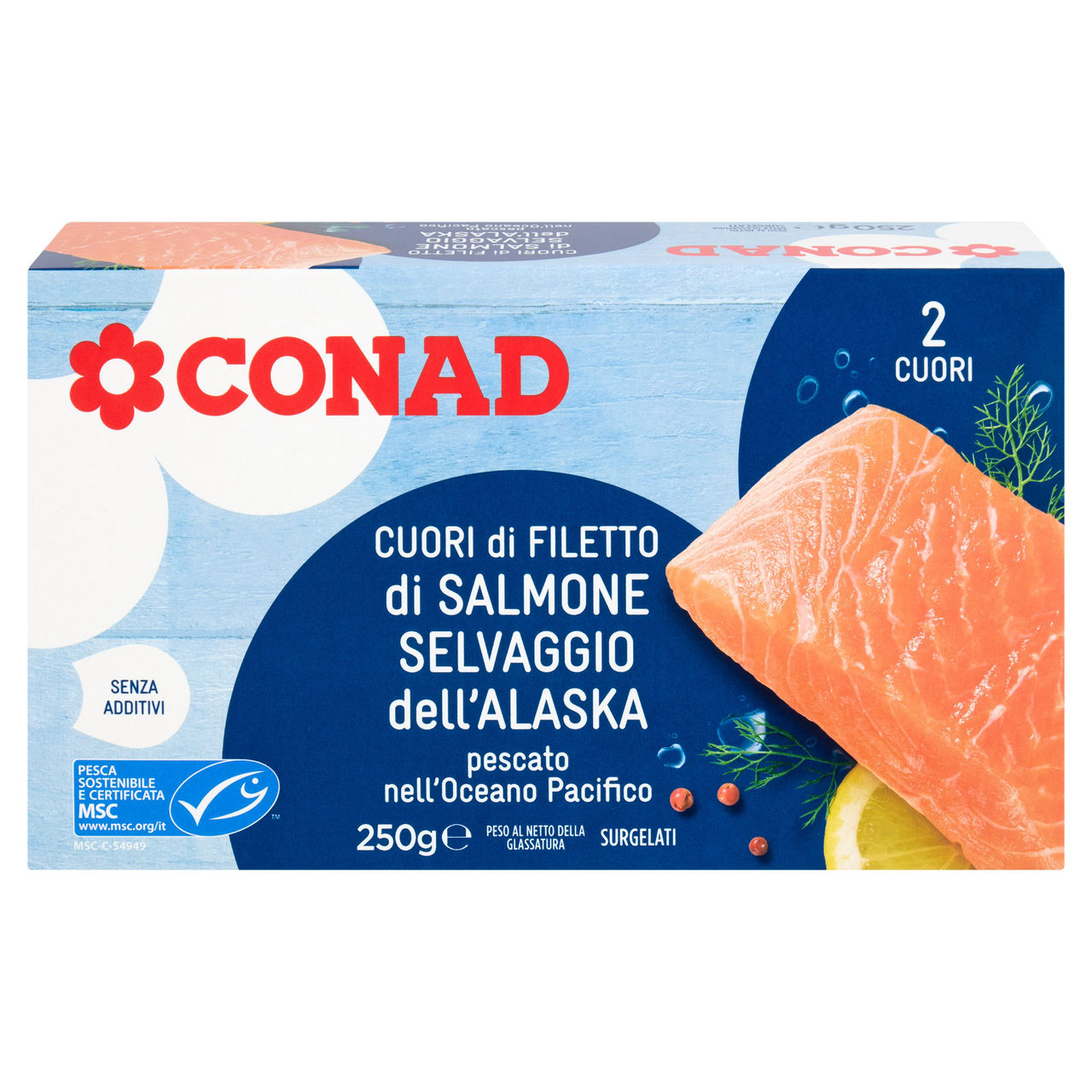 Salmone Selvaggio dell'Alaska Surgelato 250 g