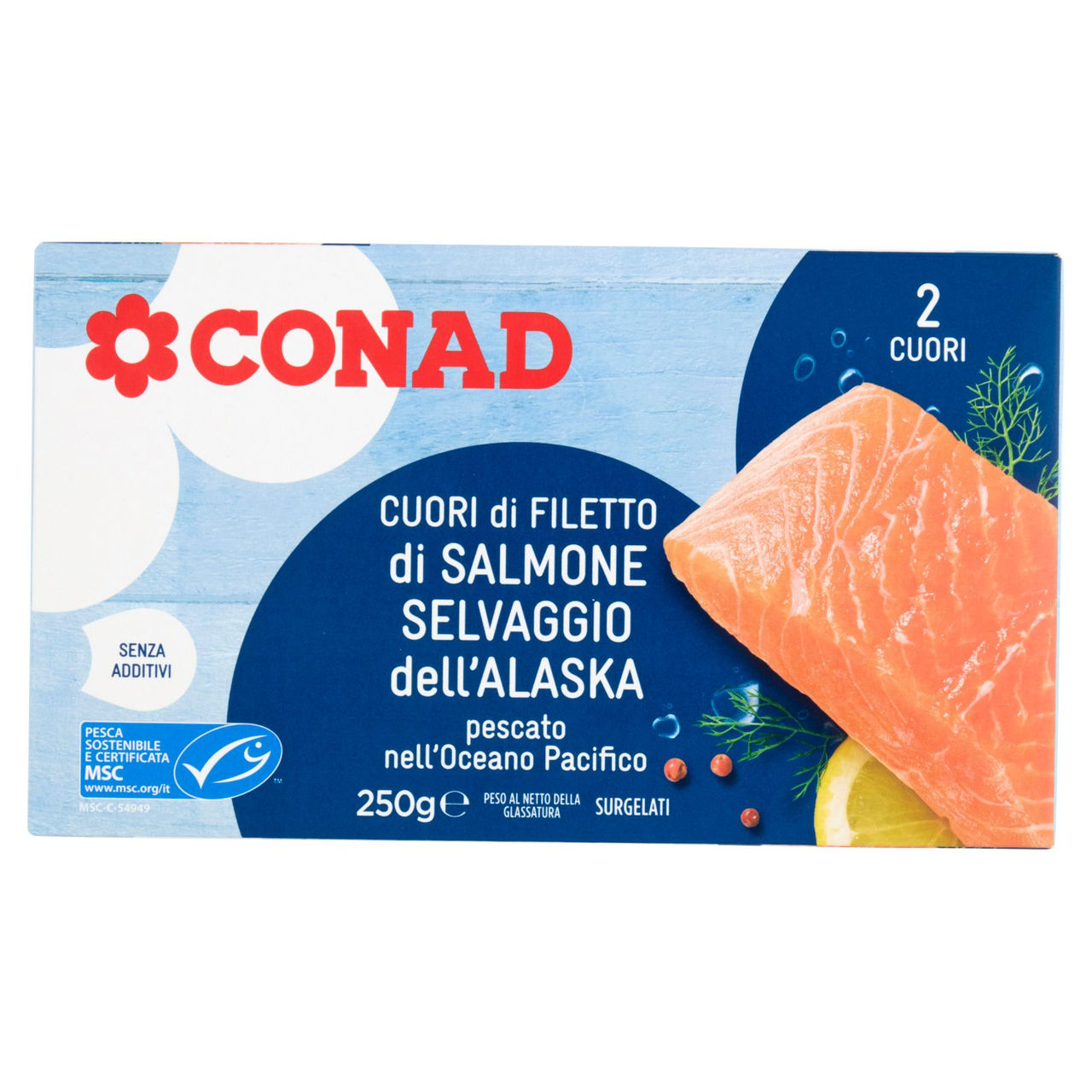Salmone Selvaggio dell'Alaska Surgelato 250 g