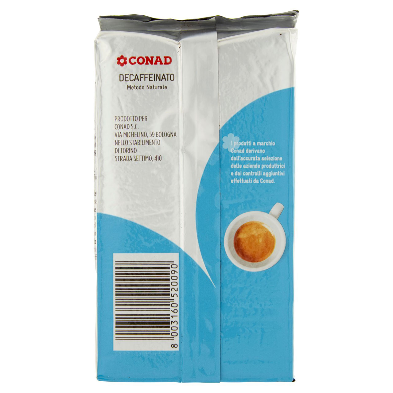 Decaffeinato Metodo Naturale g 250 Conad