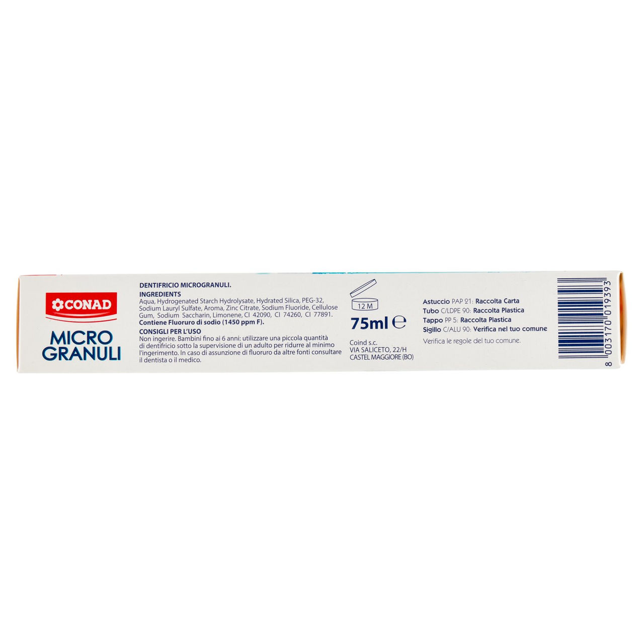 CONAD Dentifricio Microgranuli 75 ml