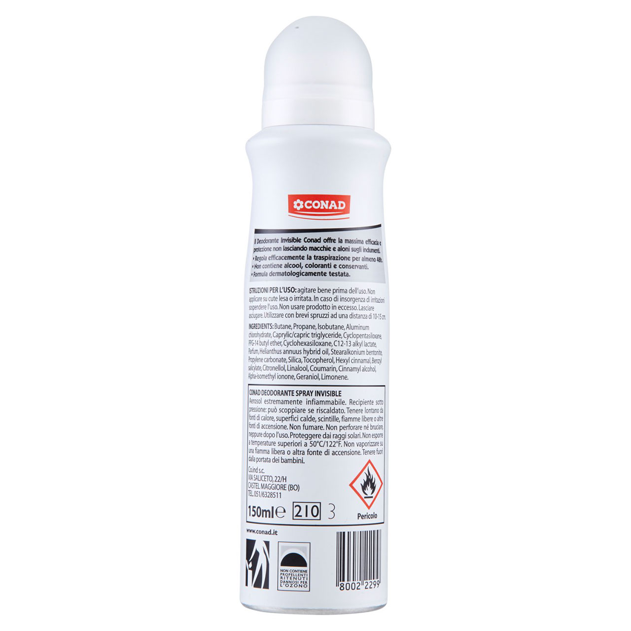 CONAD Deodorante Spray Invisible 150 ml