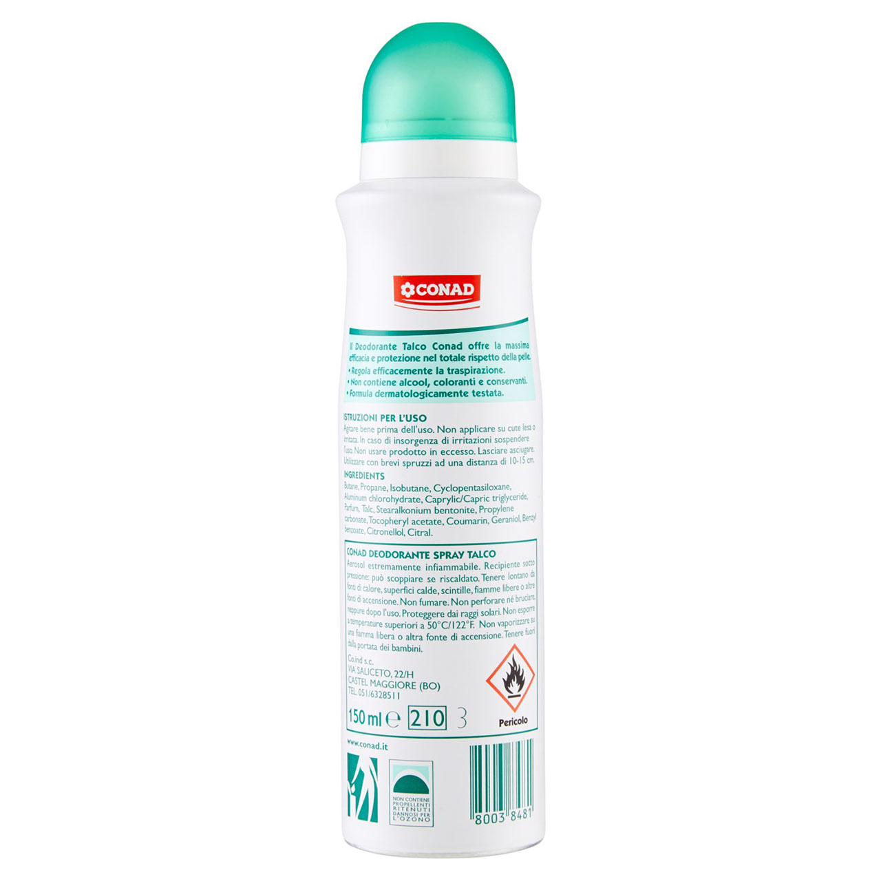 Deodorante Spray Talco 150 ml Conad vendita online