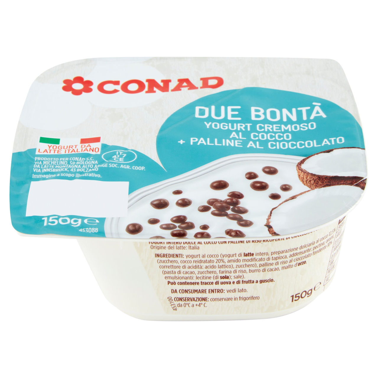 Yogurt Cremoso al Cocco   Palline al Cioccolato