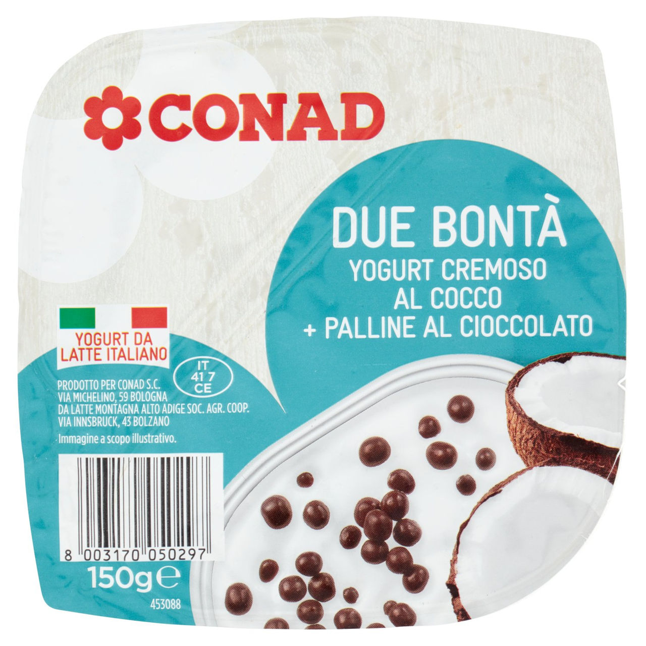 Yogurt Cremoso al Cocco   Palline al Cioccolato