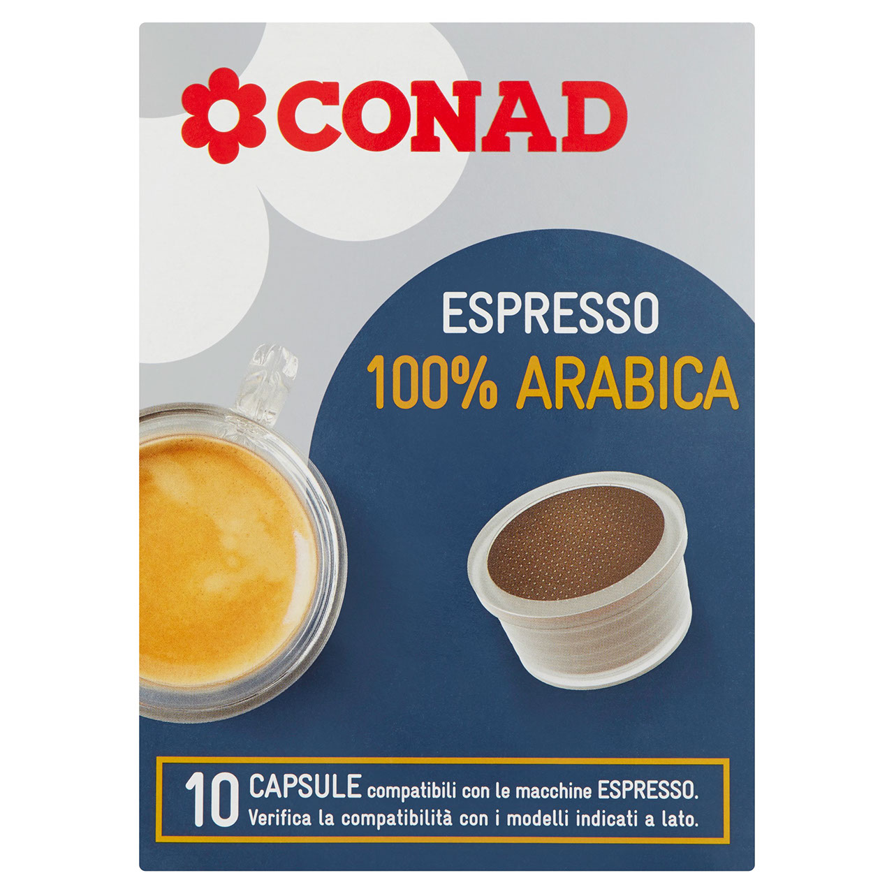 Espresso 100% Arabica 10 Capsule 69 g Conad