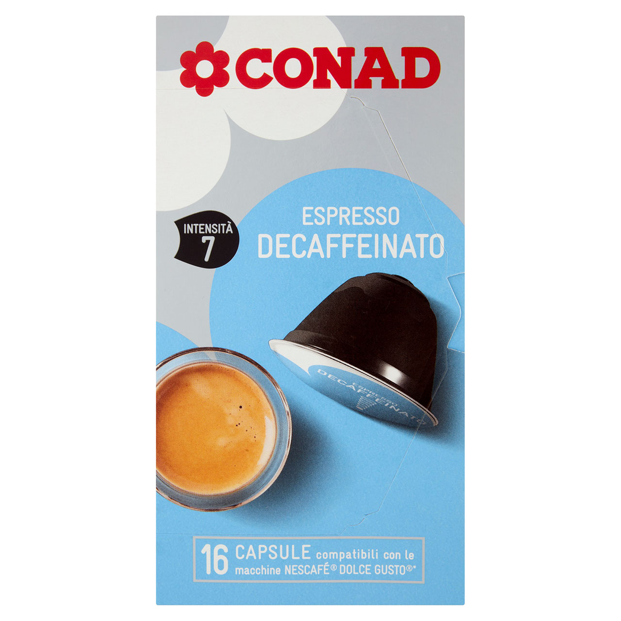 Espresso Decaffeinato 16 Capsule da 96 g Conad