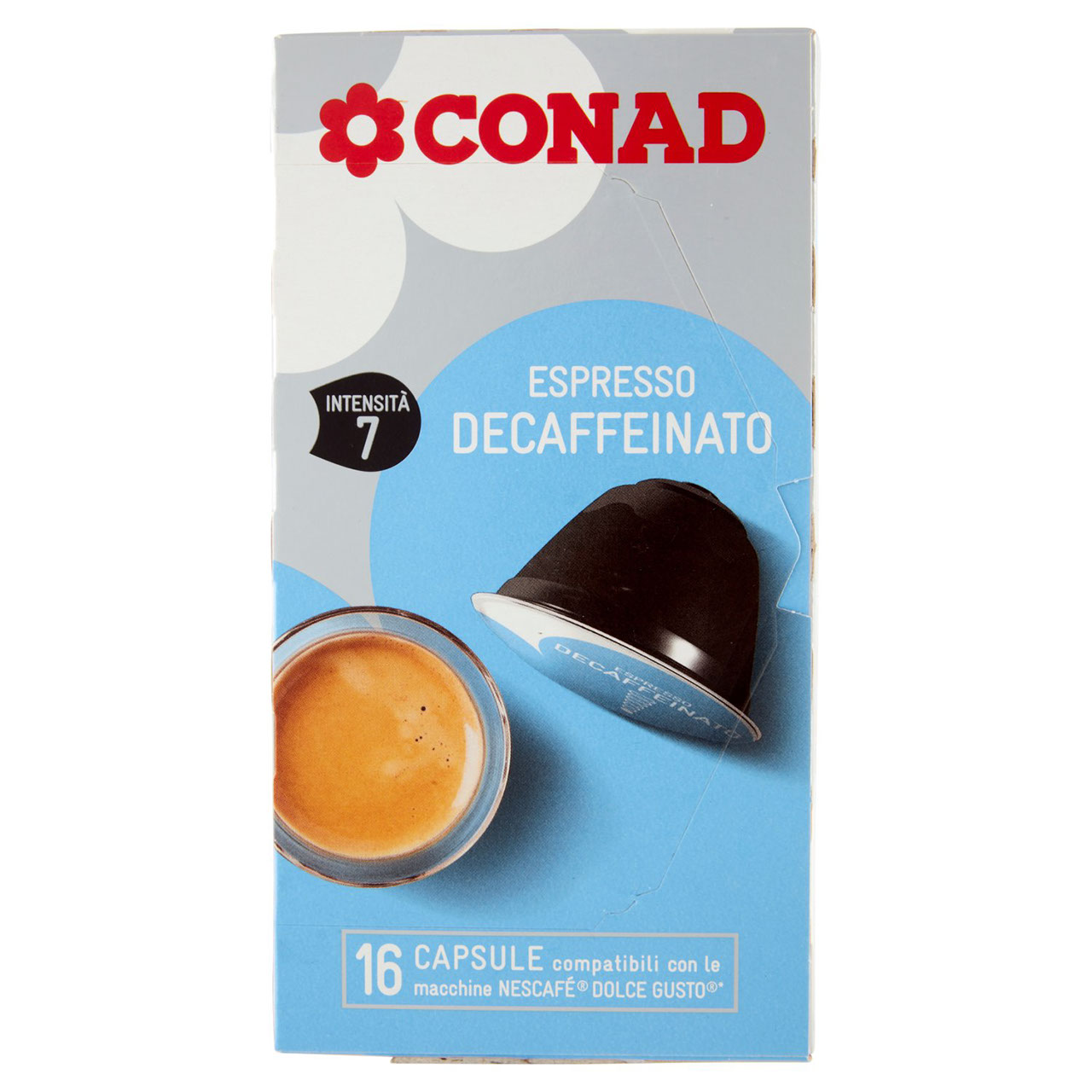 Espresso Decaffeinato 16 Capsule da 96 g Conad