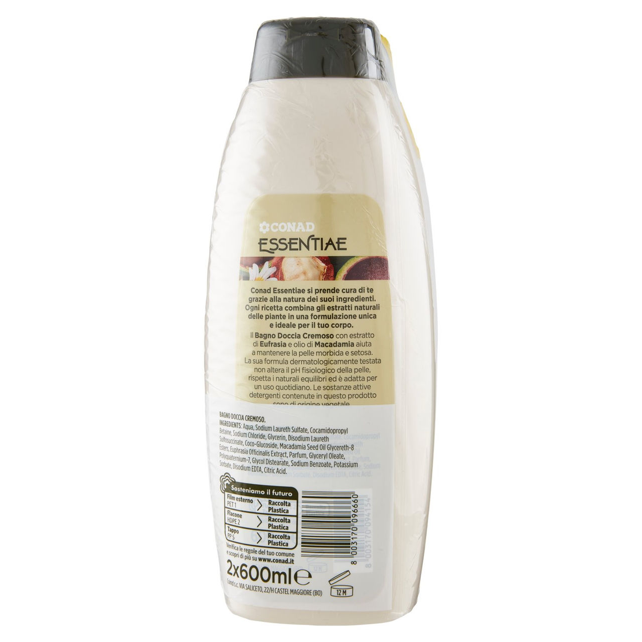 CONAD Essentiae Bagno Doccia Cremoso 2 x 600 ml