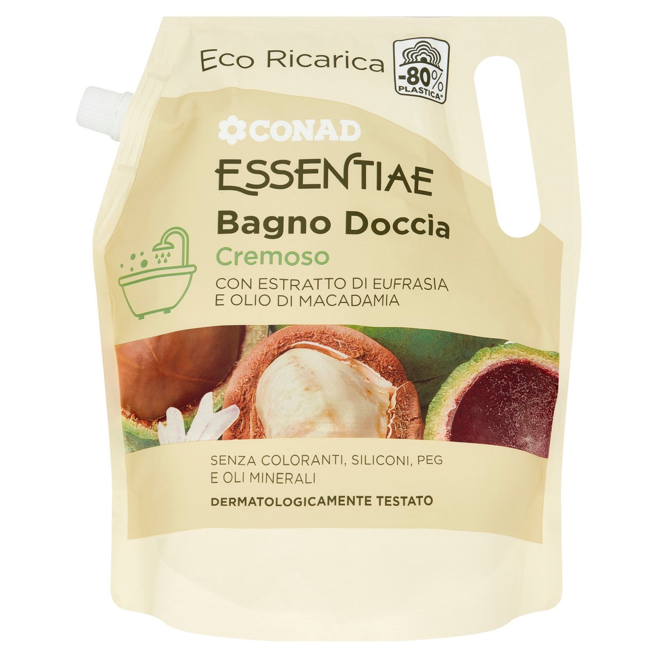 CONAD Essentiae Bagno Doccia Cremoso Eco Ricarica 1200 ml