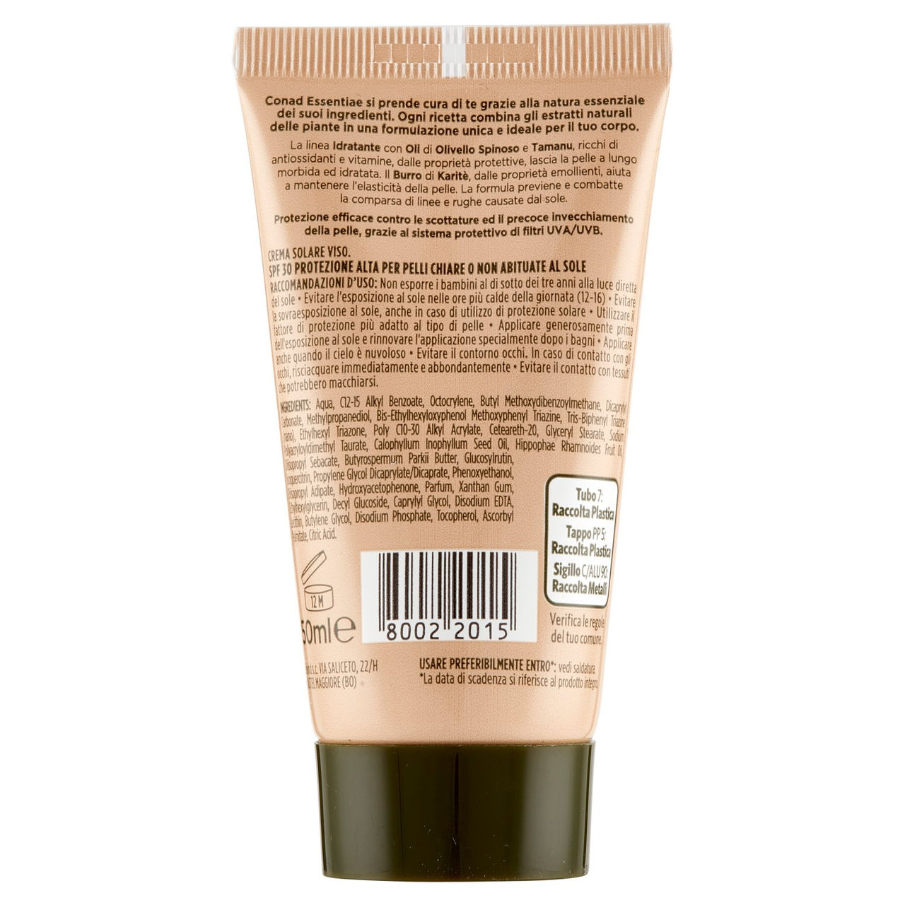 Crema solare viso 30 SPF Conad in vendita online