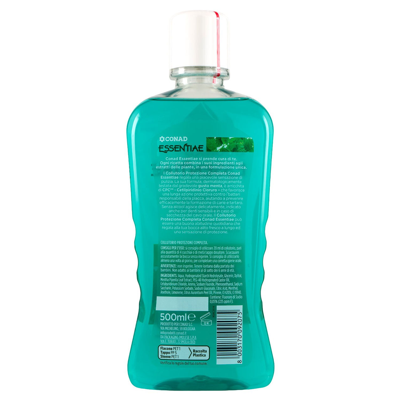 CONAD Essentiae Protezione Completa Collutorio antiplacca con Menta 500 ml