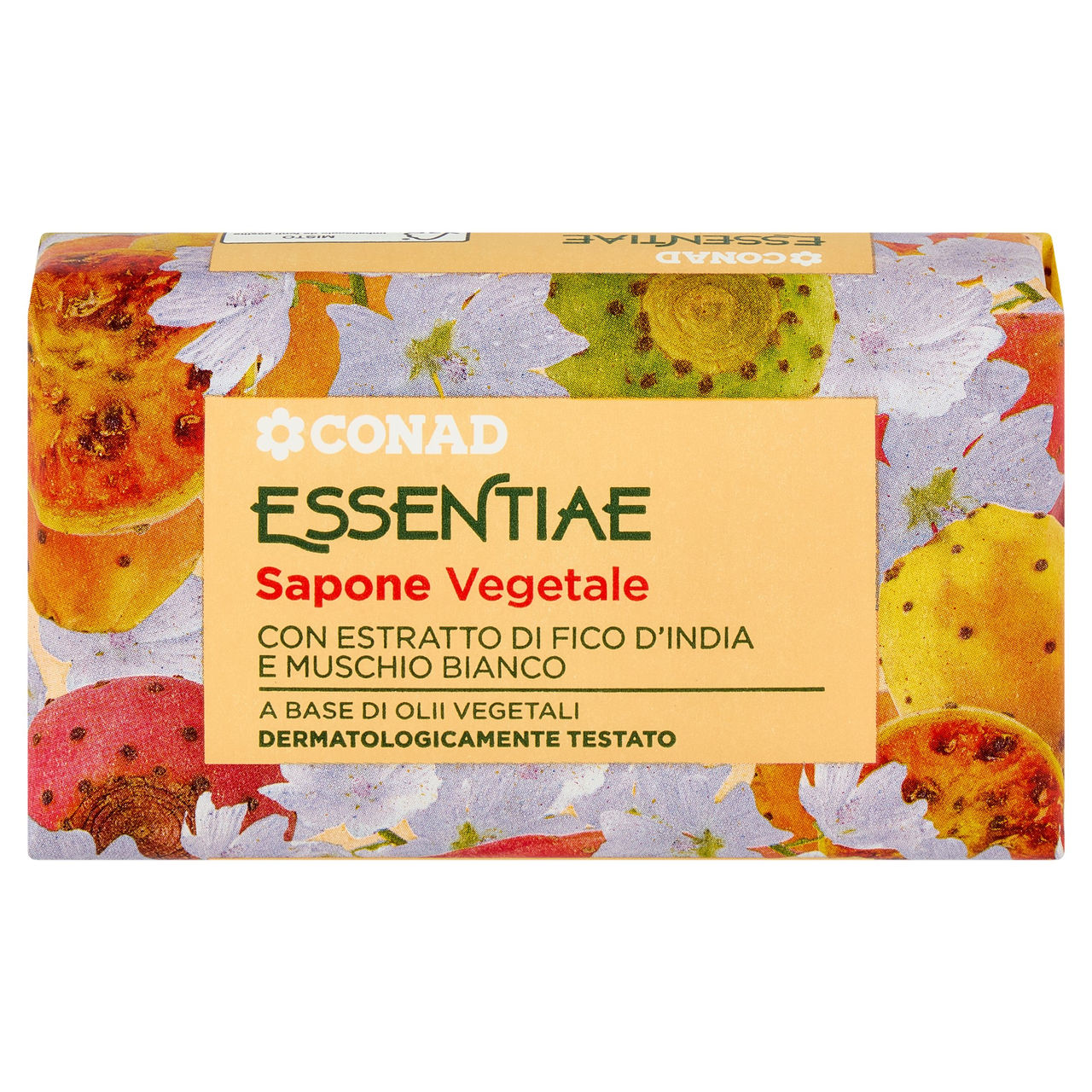 CONAD Essentiae Sapone Vegetale con Estratto di Fico d'India e Muschio Bianco 125 g