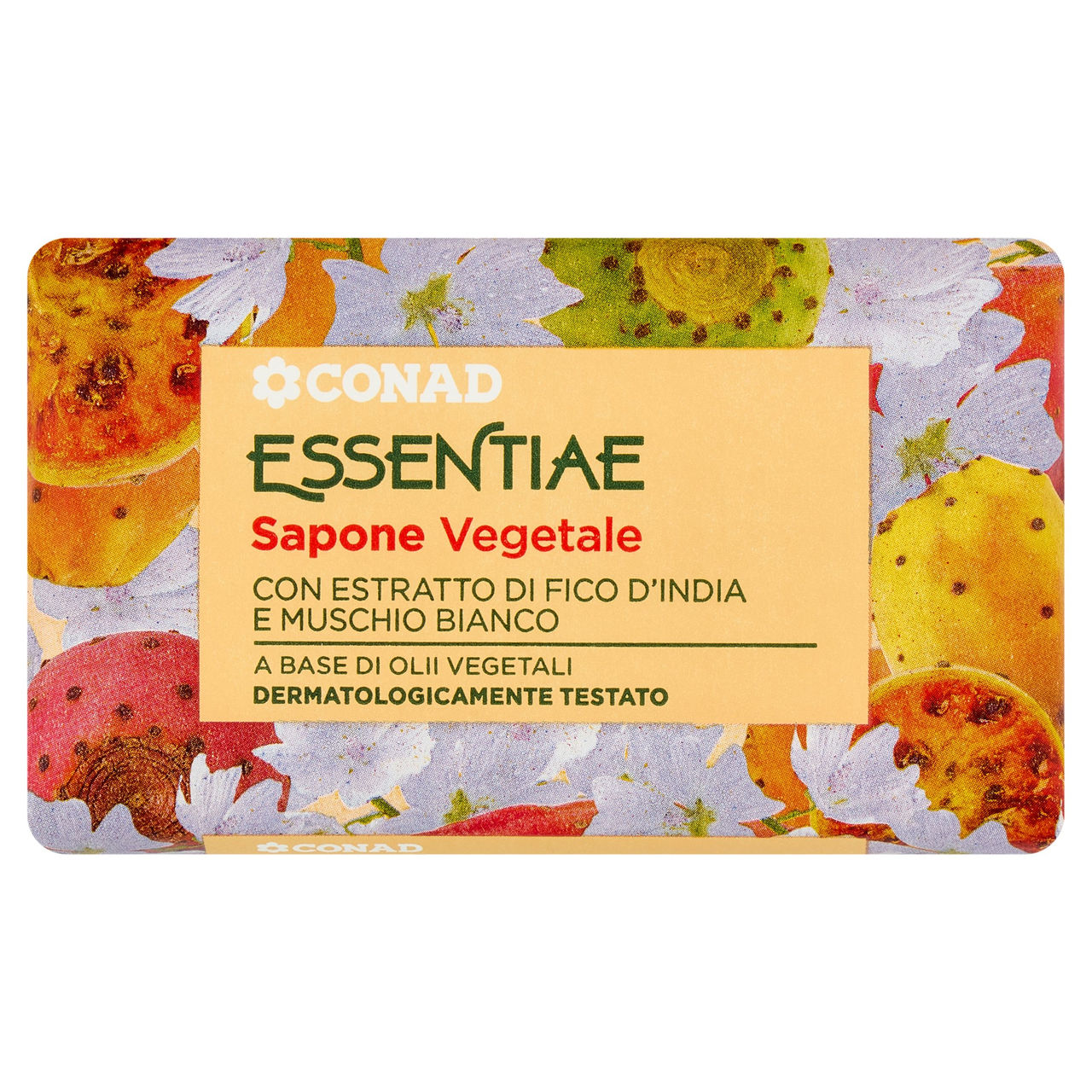 CONAD Essentiae Sapone Vegetale con Estratto di Fico d'India e Muschio Bianco 125 g