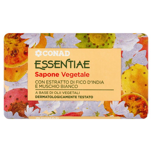 CONAD Essentiae Sapone Vegetale con Estratto di Fico d'India e Muschio Bianco 125 g