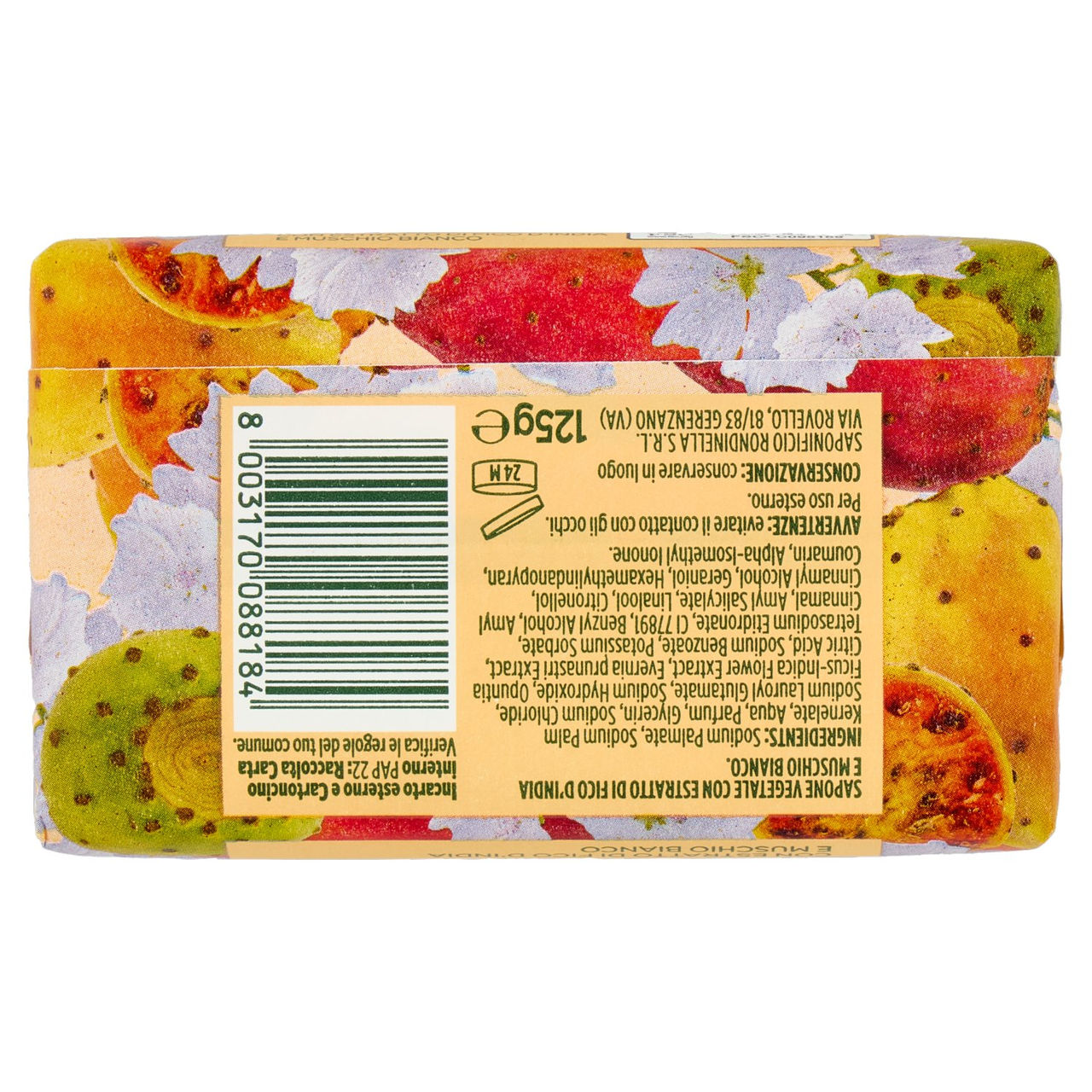 CONAD Essentiae Sapone Vegetale con Estratto di Fico d'India e Muschio Bianco 125 g