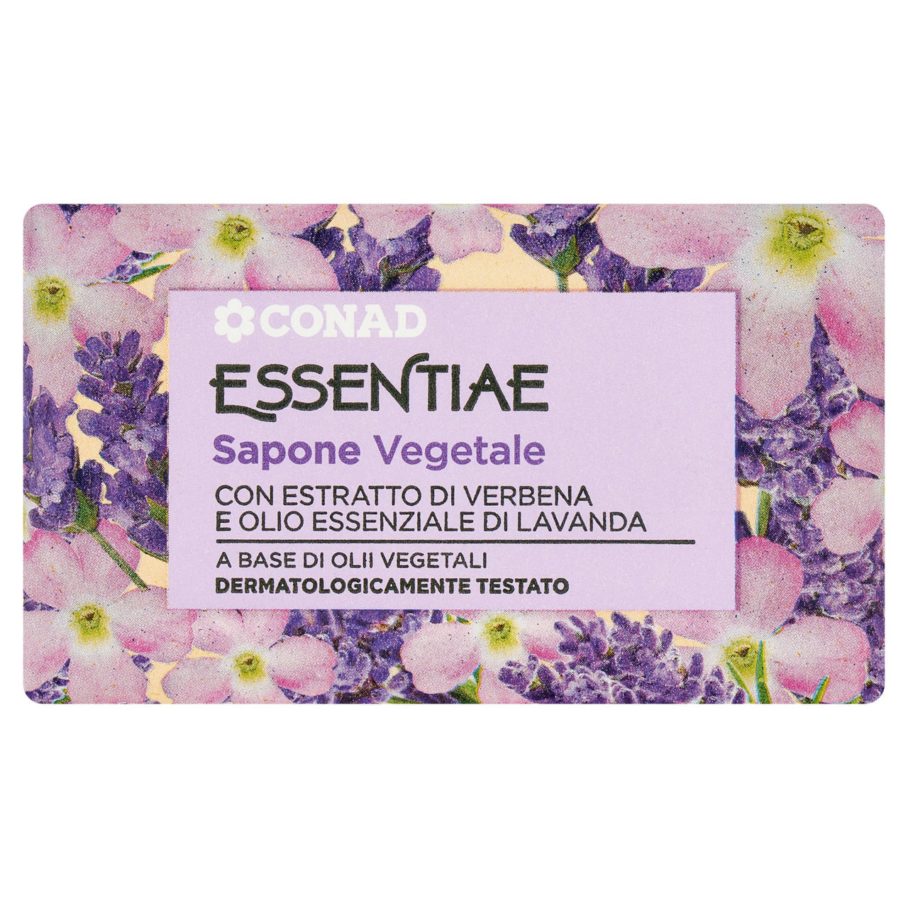 CONAD Essentiae Sapone Vegetale con Estratto di Verbena e Olio Essenziale di Lavanda 125 g