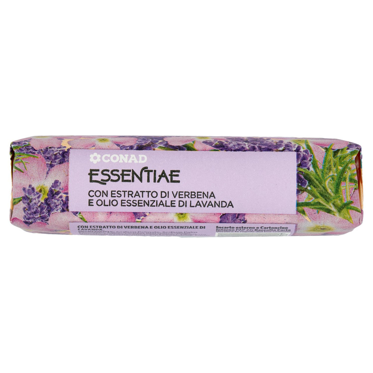 CONAD Essentiae Sapone Vegetale con Estratto di Verbena e Olio Essenziale di Lavanda 125 g