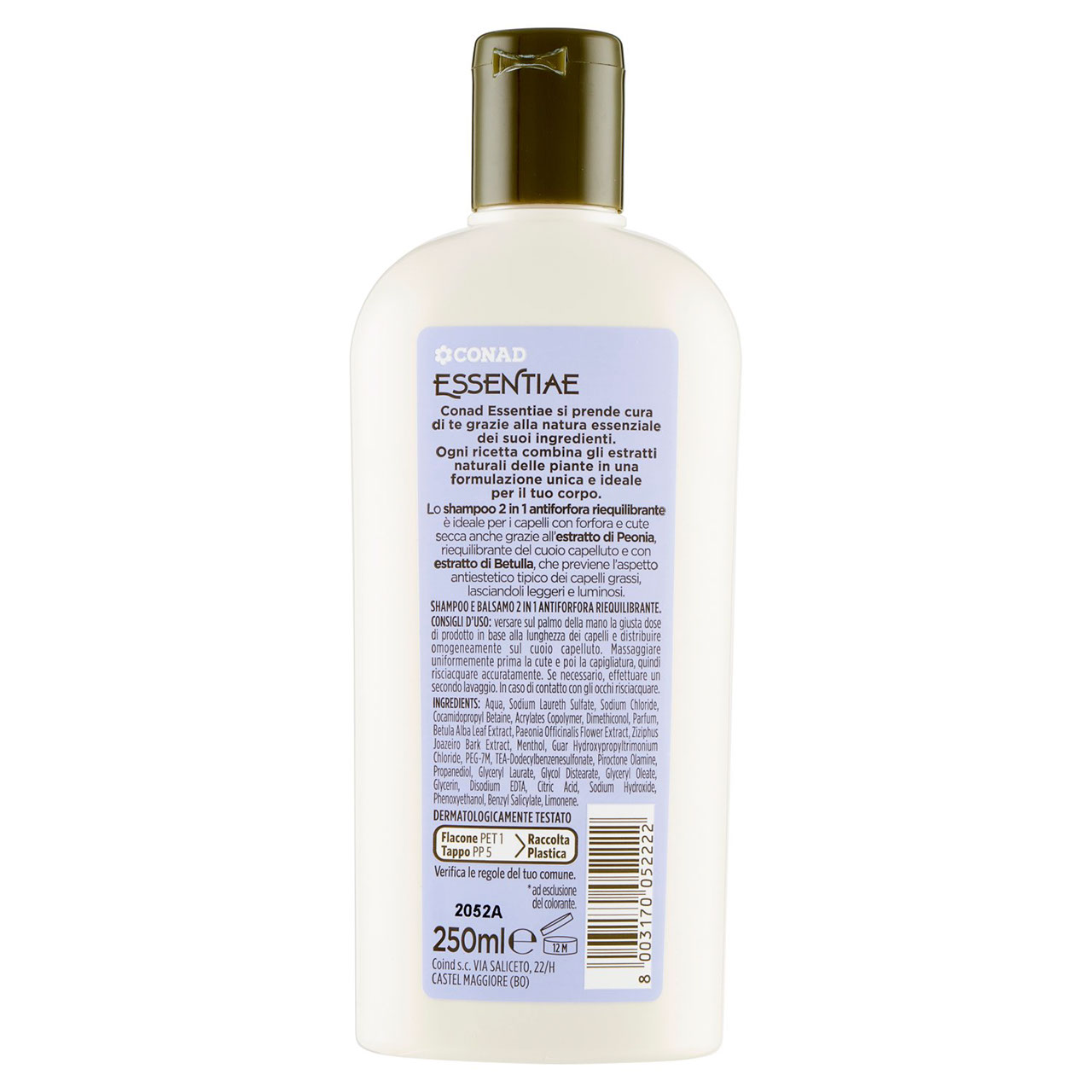 CONAD Essentiae Shampoo e Balsamo 2in1 Antiforfora riequilibrante 250 ml