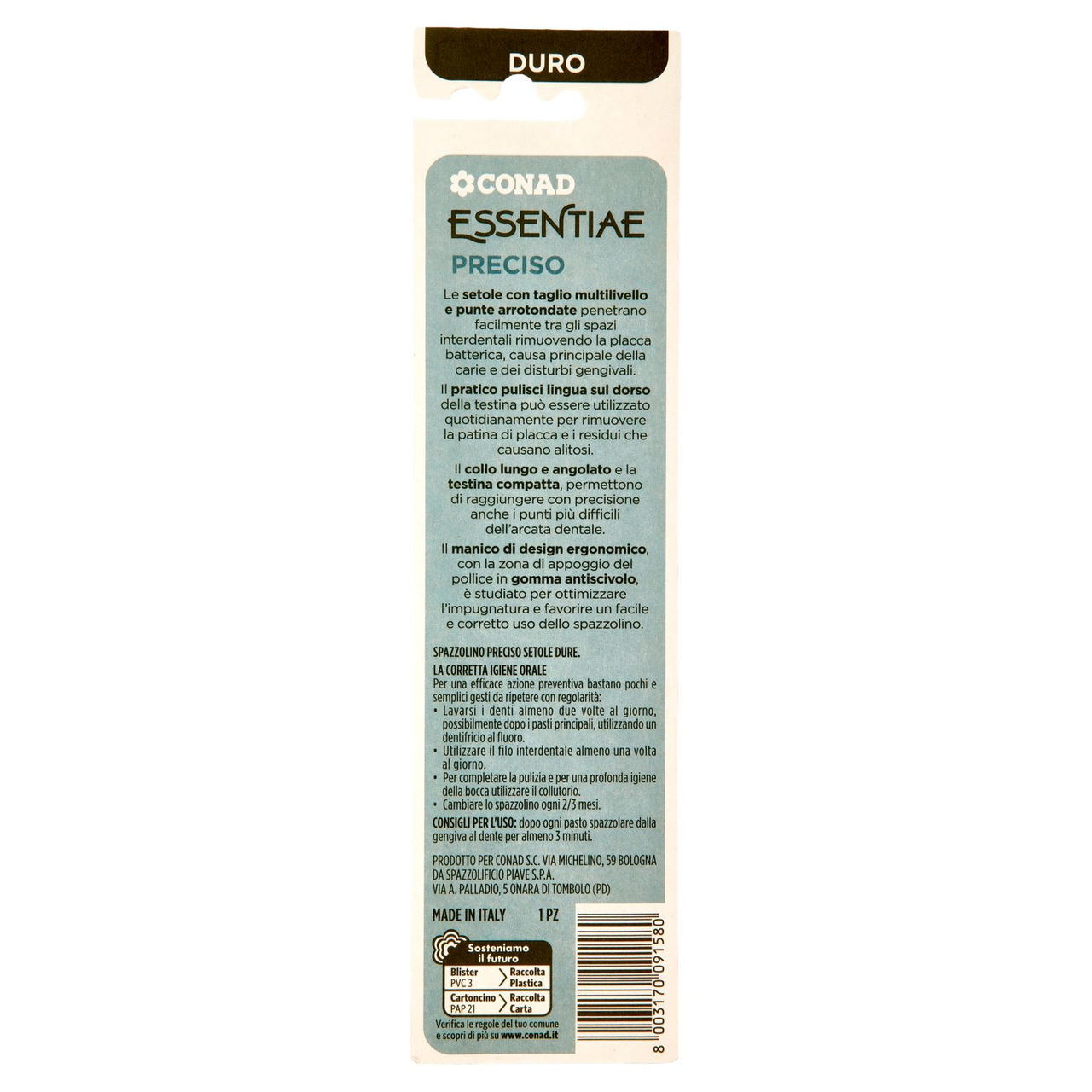 CONAD Essentiae Spazzolino Preciso Duro 1 Pz