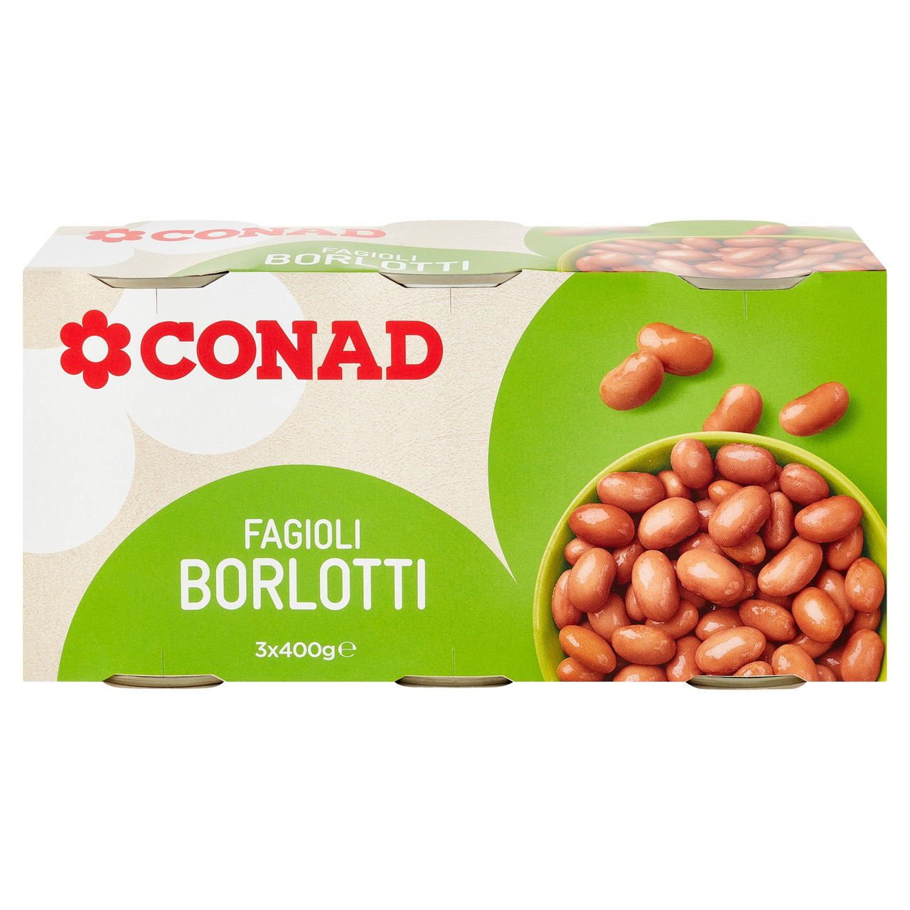 Fagioli Borlotti 3 x 400 g Conad in vendita online
