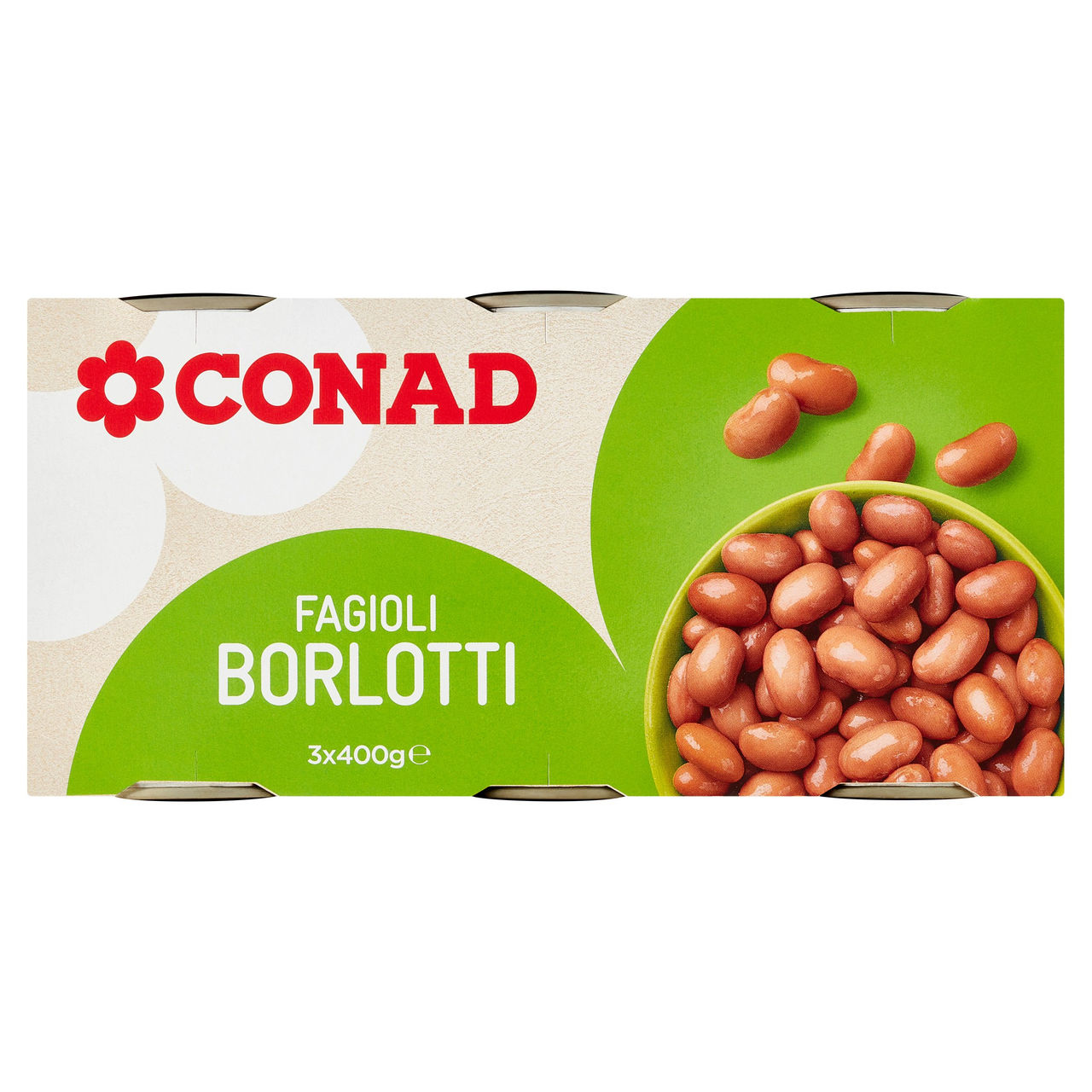Fagioli Borlotti 3 x 400 g Conad in vendita online